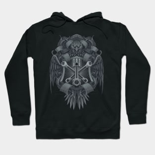 Piston Eagle Illustration Logo Hoodie